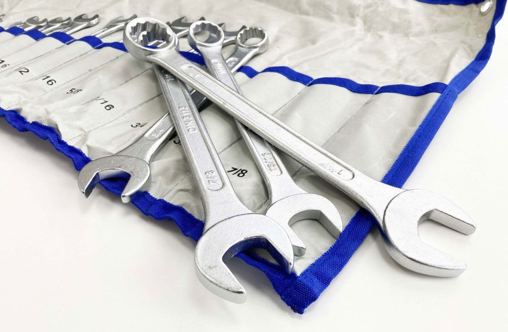 COMBINATION SPANNER SET 24PC METRIC/AF DROP FORGED CHROME PLATED - TOOLZONE KDPSP011 thumbnail 4