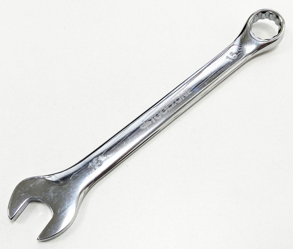 COMBINATION SPANNER 15mm CHROME VANADIUM POLISHED - TOOLZONE KDPSP018 thumbnail 5