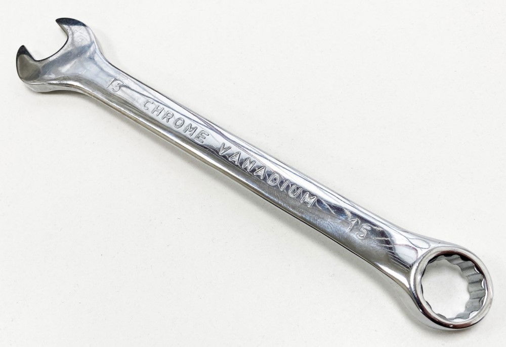COMBINATION SPANNER 15mm CHROME VANADIUM POLISHED - TOOLZONE KDPSP018 thumbnail 6