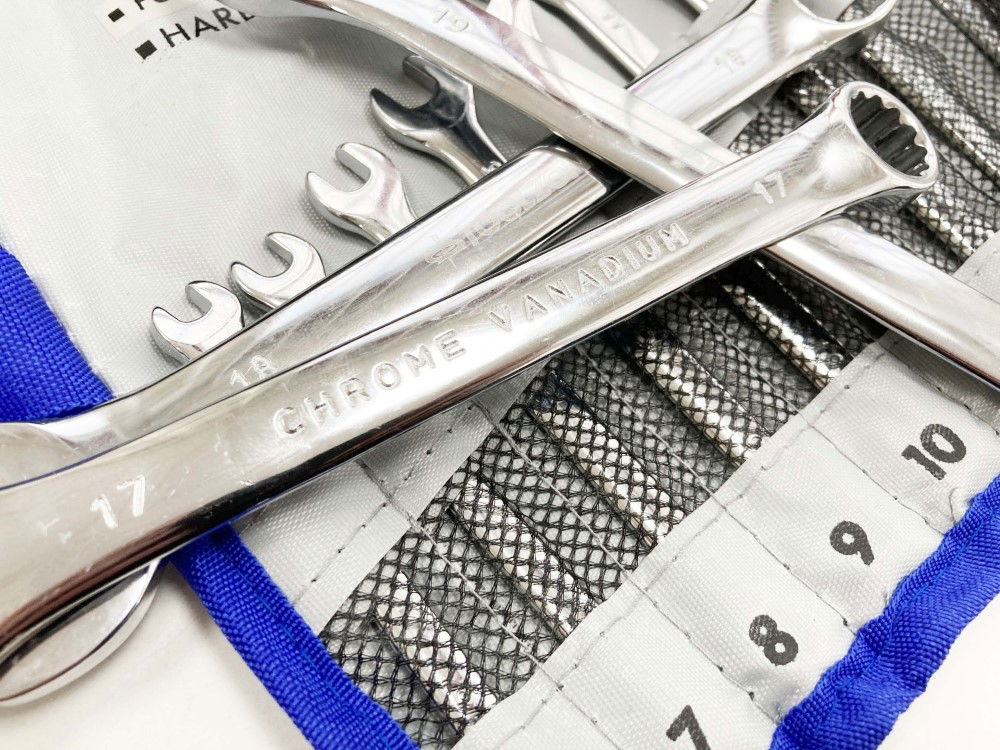 COMBINATION SPANNER SET 15PC 6-19mm 22mm CHROME VANADIUM SATIN - TOOLZONE KDPSP020 thumbnail 6