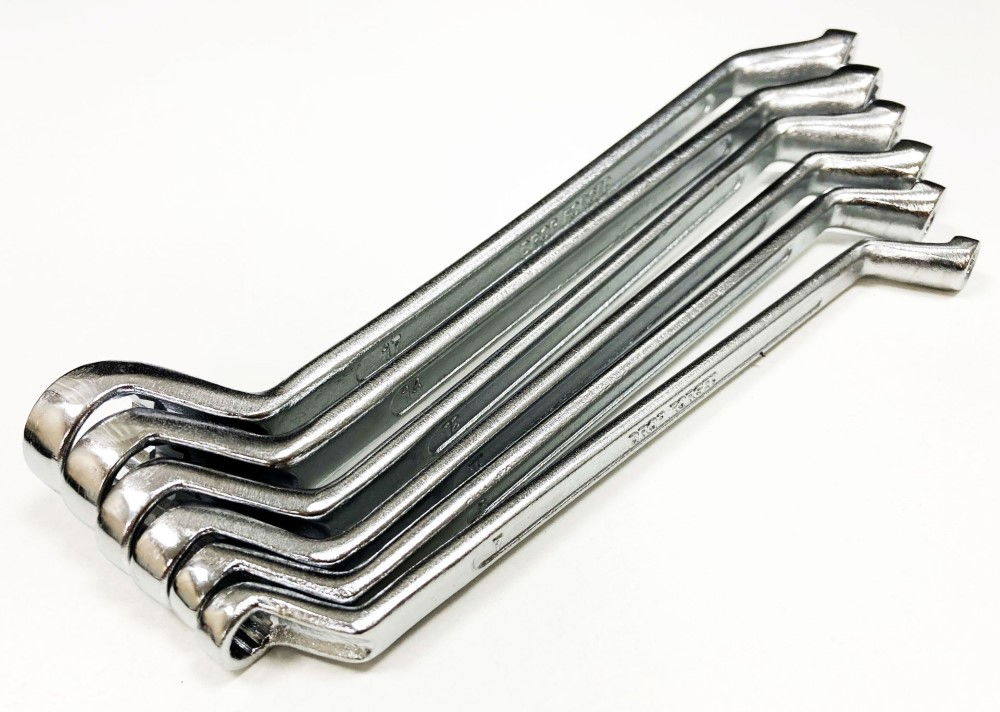 RING SPANNER SET 6PC 6x7mm TO 16x17mm DROP FORGED CHROME PLATED - TOOLZONE KDPSP023 thumbnail 5