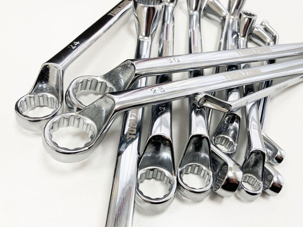 OFFSET RING SPANNER SET 12PC 6x7mm TO 30x32mm CHROME VANADIUM POLISHED - TOOLZONE KDPSP024 thumbnail 5