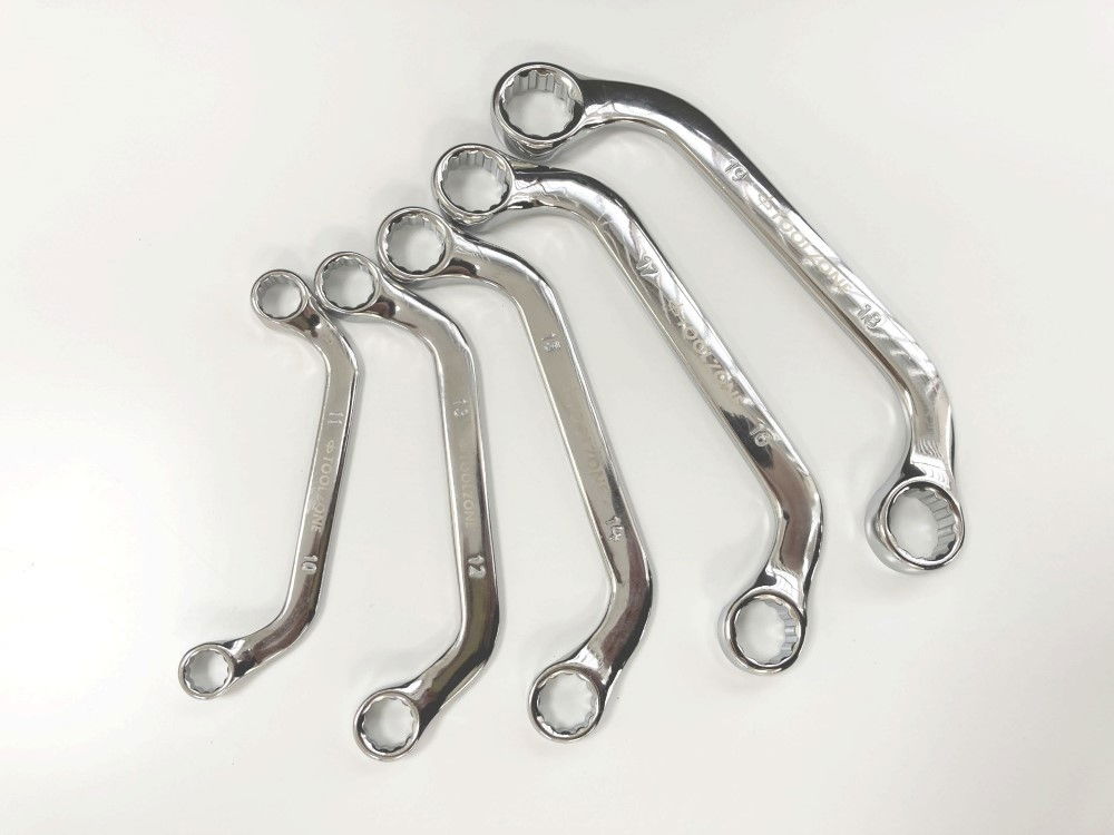 HALF MOON SPANNER SET 5PC 10x11mm TO 18x19mm CHROME VANADIUM SATIN - TOOLZONE KDPSP036 thumbnail 5