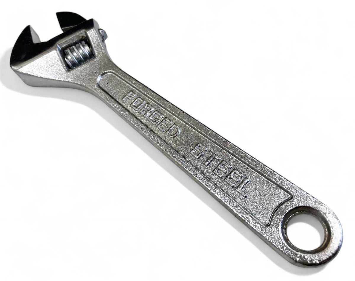 ADJUSTABLE SPANNER 8 MAX JAW 25mm DROP FORGED CHROME PLATED - TOOLZONE KDPSP043 thumbnail 2