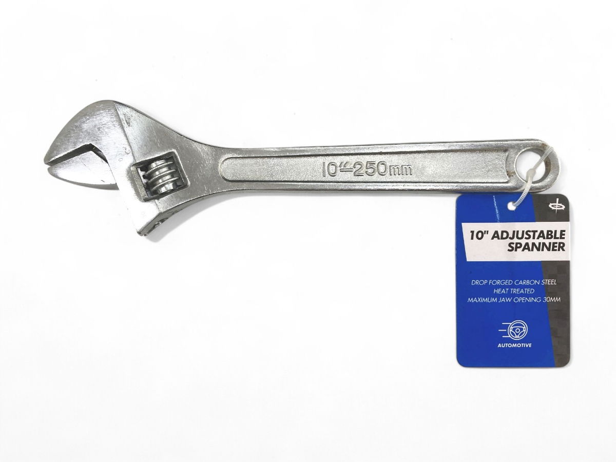 ADJUSTABLE SPANNER 10 MAX JAW 29mm DROP FORGED CHROME PLATED - TOOLZONE KDPSP044 thumbnail 4