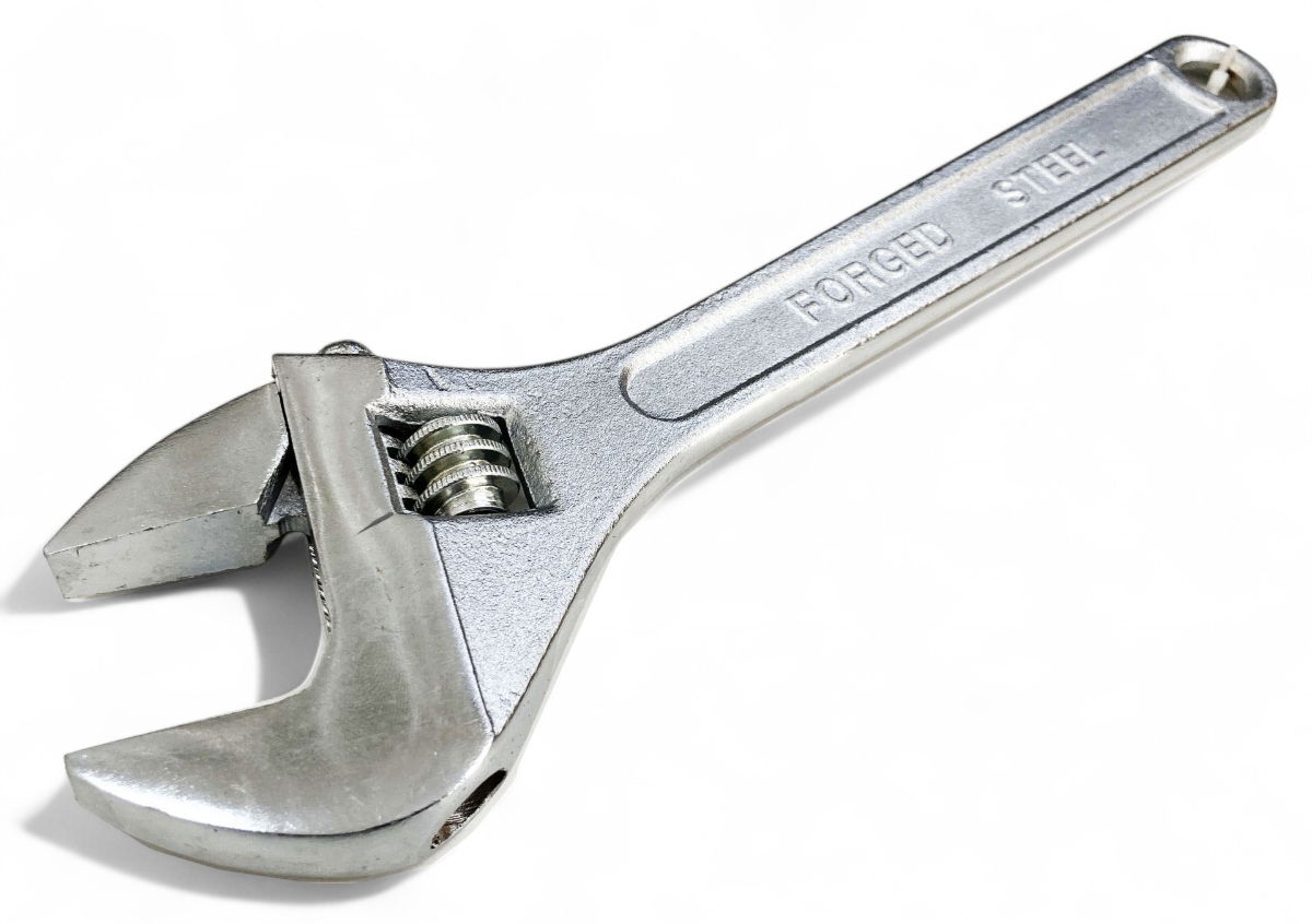 ADJUSTABLE SPANNER 12 MAX JAW 33mm DROP FORGED CHROME PLATED - TOOLZONE KDPSP045 image 1
