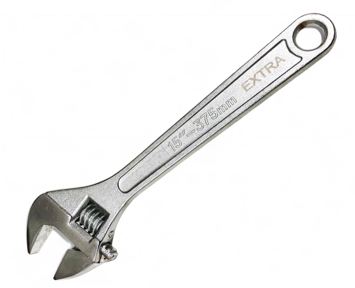 ADJUSTABLE SPANNER 15 MAX JAW 45mm DROP FORGED CHROME PLATED - TOOLZONE KDPSP046 image 1