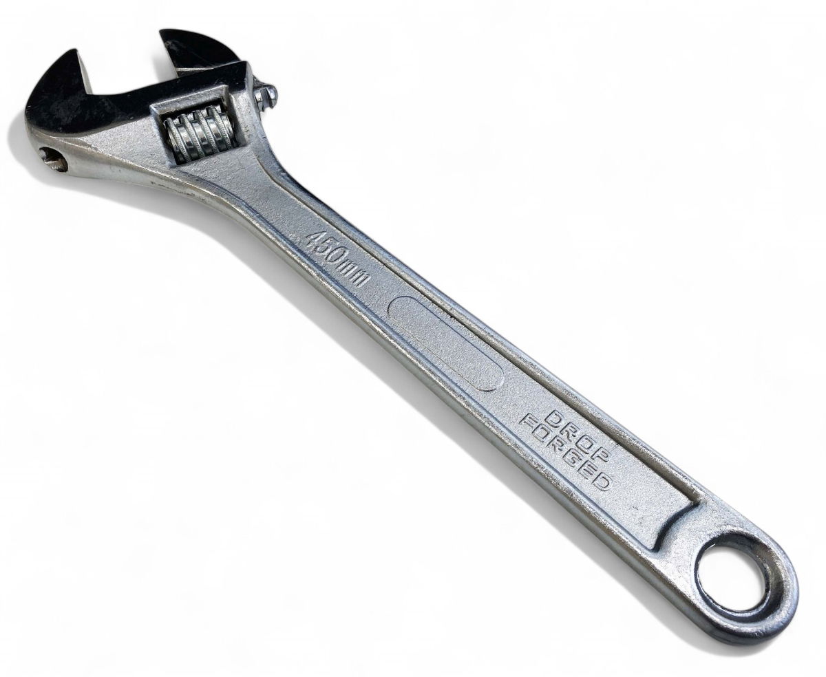 ADJUSTABLE SPANNER 18 MAX JAW 55mm DROP FORGED CHROME PLATED - TOOLZONE KDPSP047 thumbnail 3
