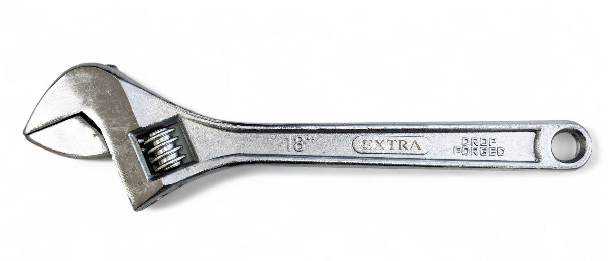 ADJUSTABLE SPANNER 18 MAX JAW 55mm DROP FORGED CHROME PLATED - TOOLZONE KDPSP047 thumbnail 4