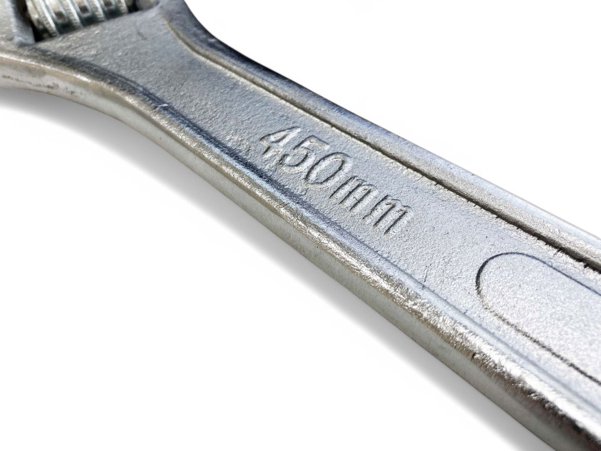 ADJUSTABLE SPANNER 18 MAX JAW 55mm DROP FORGED CHROME PLATED - TOOLZONE KDPSP047 thumbnail 5