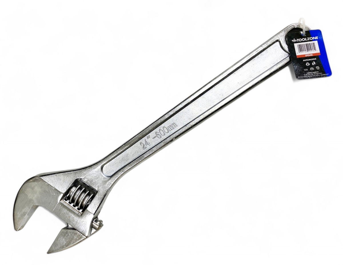 ADJUSTABLE SPANNER 24 MAX JAW 58mm DROP FORGED CHROME PLATED - TOOLZONE KDPSP048 image 1