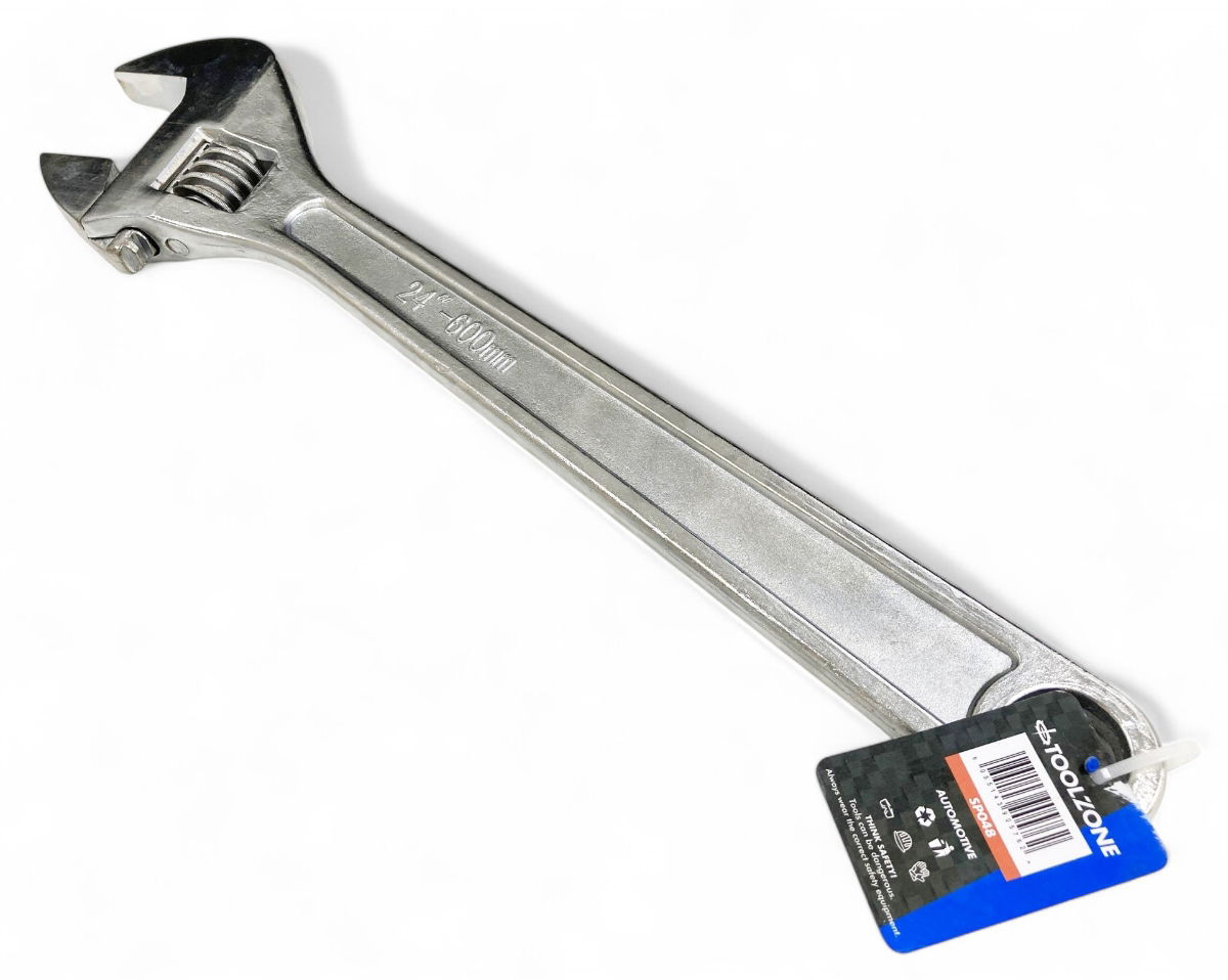 ADJUSTABLE SPANNER 24 MAX JAW 58mm DROP FORGED CHROME PLATED - TOOLZONE KDPSP048 thumbnail 3