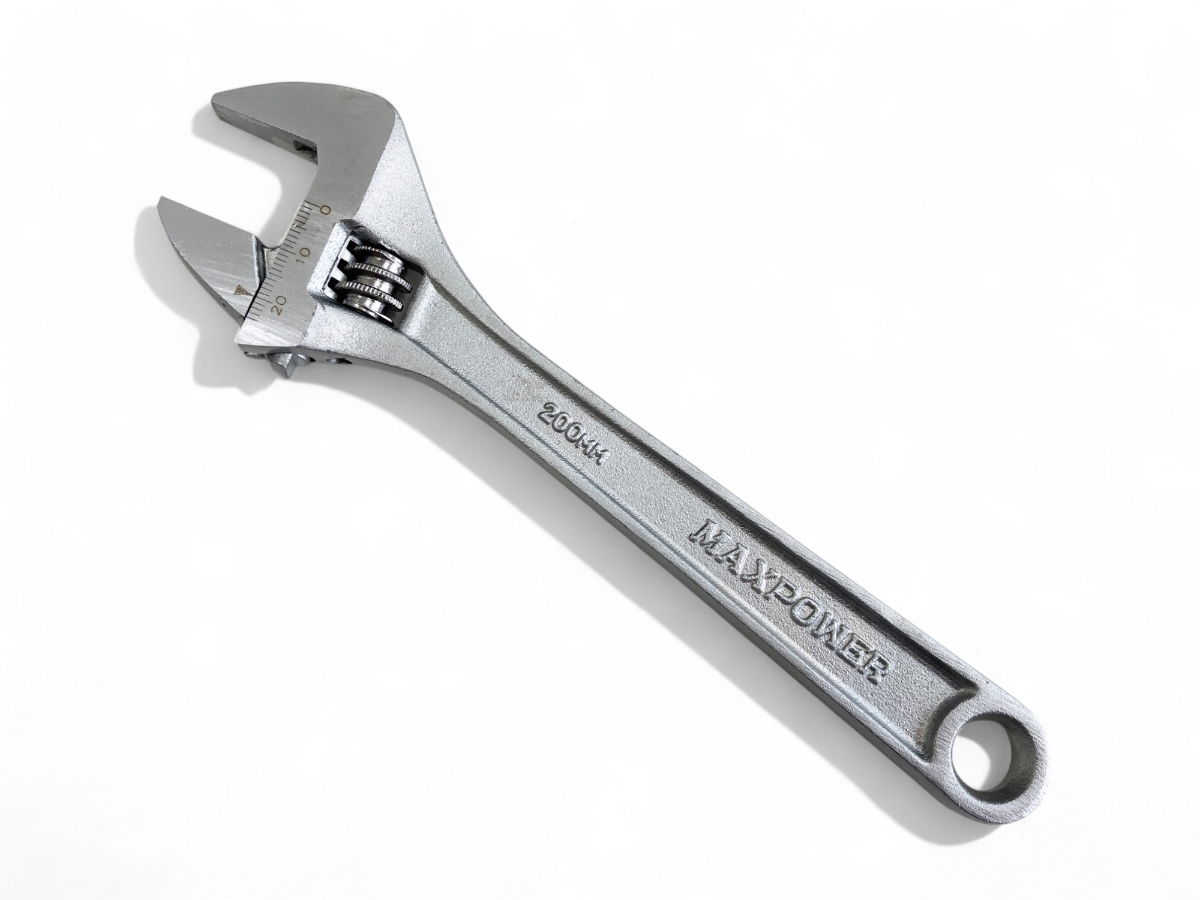 ADJUSTABLE SPANNER 8 MAX JAW 25mm DROP FORGED SATIN FINISH - TOOLZONE KDPSP051 thumbnail 3