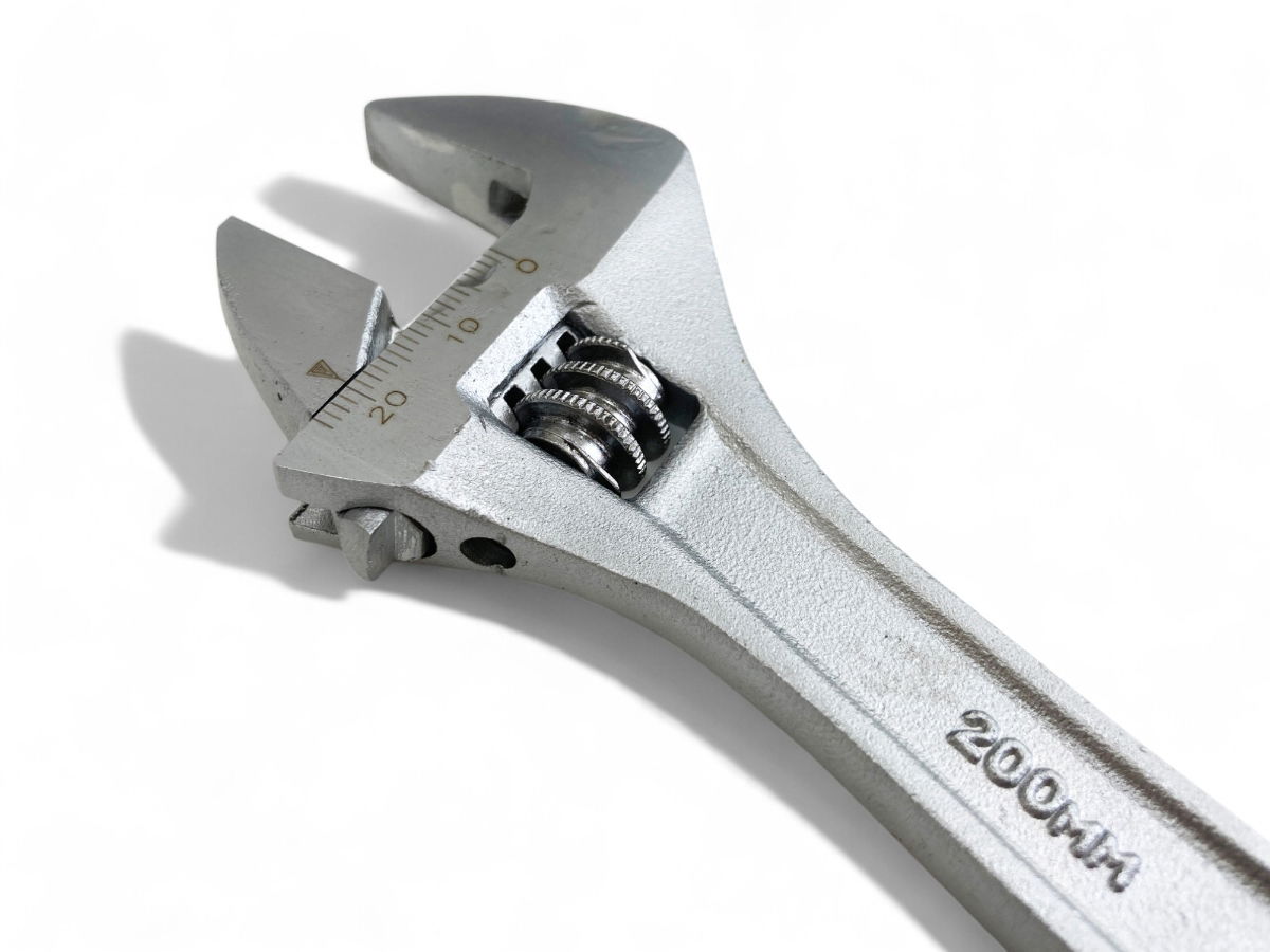 ADJUSTABLE SPANNER 8 MAX JAW 25mm DROP FORGED SATIN FINISH - TOOLZONE KDPSP051 thumbnail 4