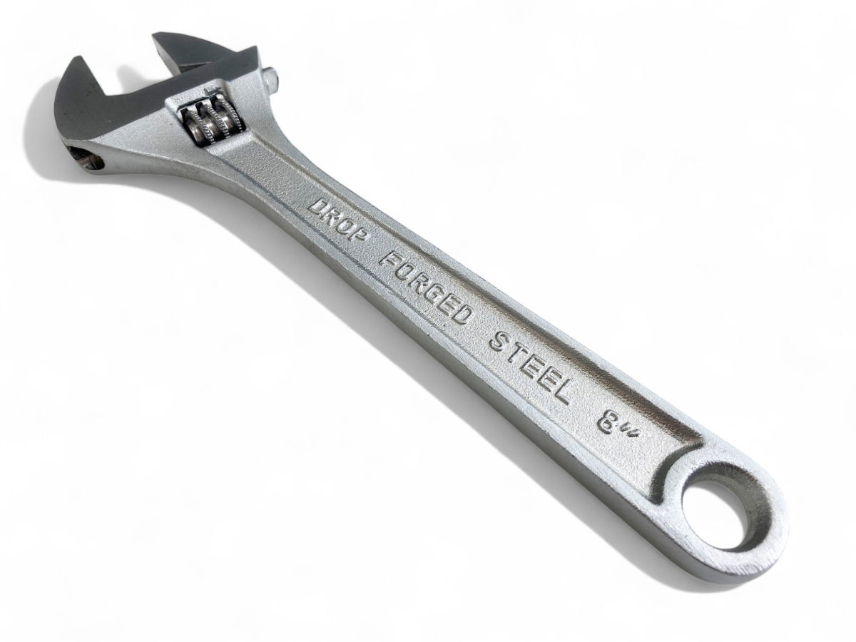 ADJUSTABLE SPANNER 8 MAX JAW 25mm DROP FORGED SATIN FINISH - TOOLZONE KDPSP051 thumbnail 6