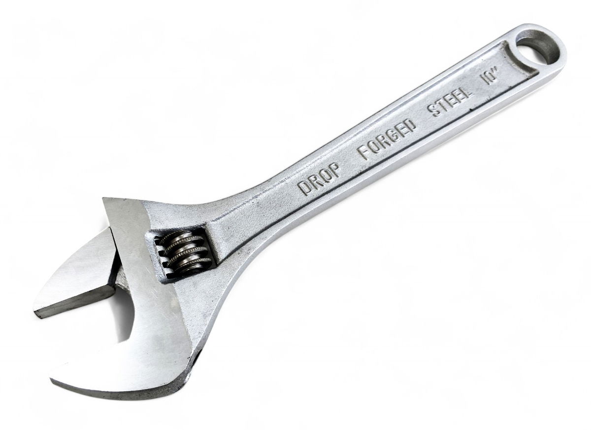 ADJUSTABLE SPANNER 10 MAX JAW 30mm DROP FORGED SATIN FINISH - TOOLZONE KDPSP052 thumbnail 3