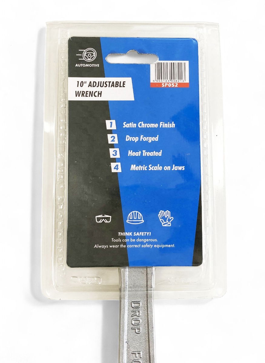 ADJUSTABLE SPANNER 10 MAX JAW 30mm DROP FORGED SATIN FINISH - TOOLZONE KDPSP052 thumbnail 4