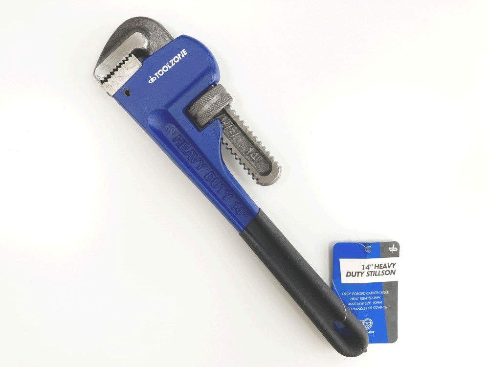 STILLSON WRENCH 14 MAX JAW 71mm DROP FORGED FOAM DIPPED HANDLE - TOOLZONE KDPSP067 thumbnail 2