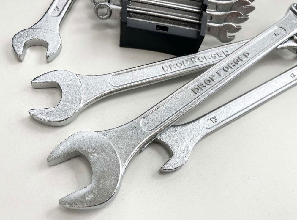 COMBINATION SPANNER SET 11PC 6 TO 19mm DROP FORGED CHROME PLATED - TOOLZONE KDPSP079 thumbnail 5