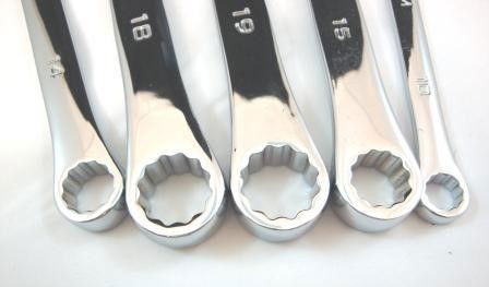 LONG RING SPANNER SET 5PC 8x10 TO 17x19mm CHROME MOLYBDENUM - TOOLZONE KDPSP087 image 1