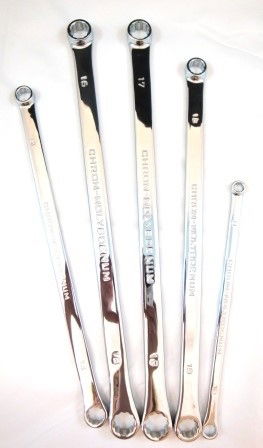 LONG RING SPANNER SET 5PC 8x10 TO 17x19mm CHROME MOLYBDENUM - TOOLZONE KDPSP087 thumbnail 2