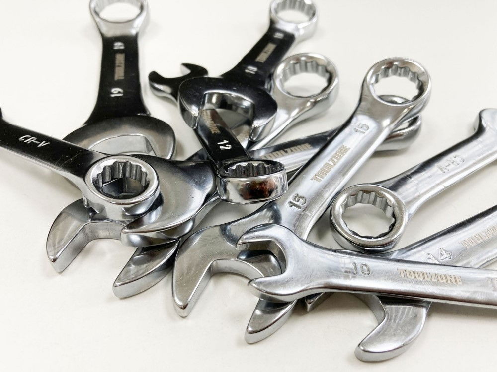 STUBBY SPANNER SET 10PC 10 TO 19mm FULLY POLISHED CHROME VANADIUM - TOOLZONE KDPSP111 thumbnail 6