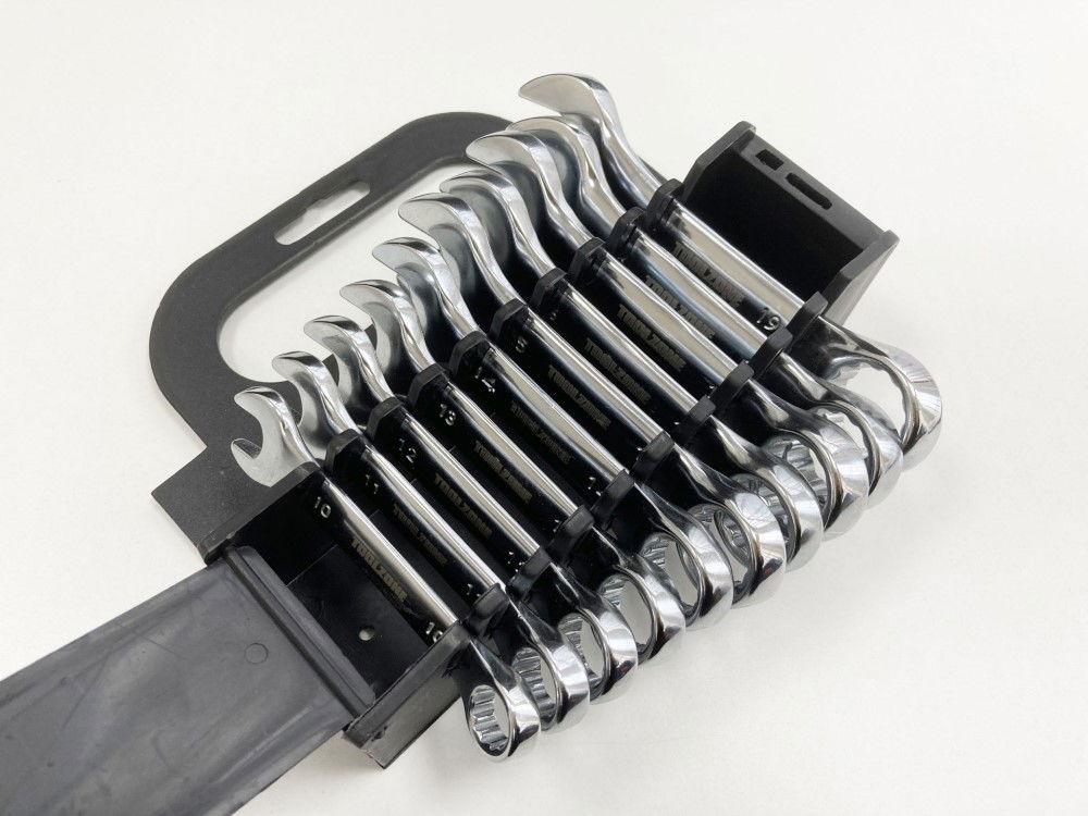 STUBBY SPANNER SET 10PC 10 TO 19mm FULLY POLISHED CHROME VANADIUM - TOOLZONE KDPSP111 thumbnail 7