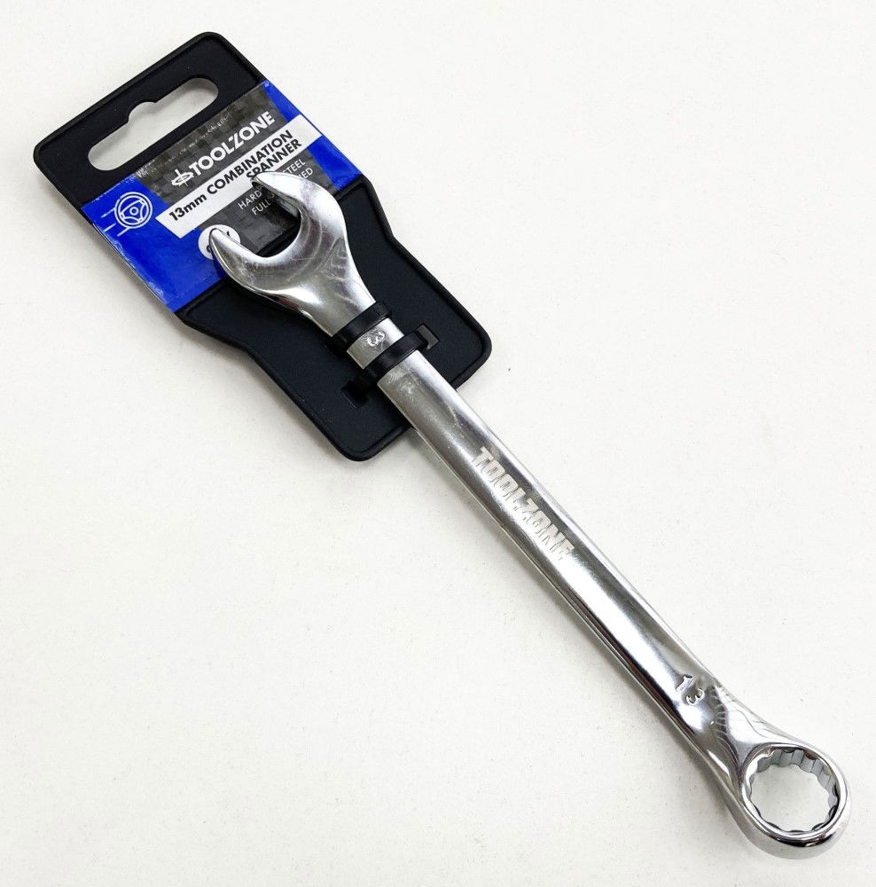 COMBINATION SPANNER 13mm POLISHED CHROME VANADIUM - TOOLZONE KDPSP114 thumbnail 3