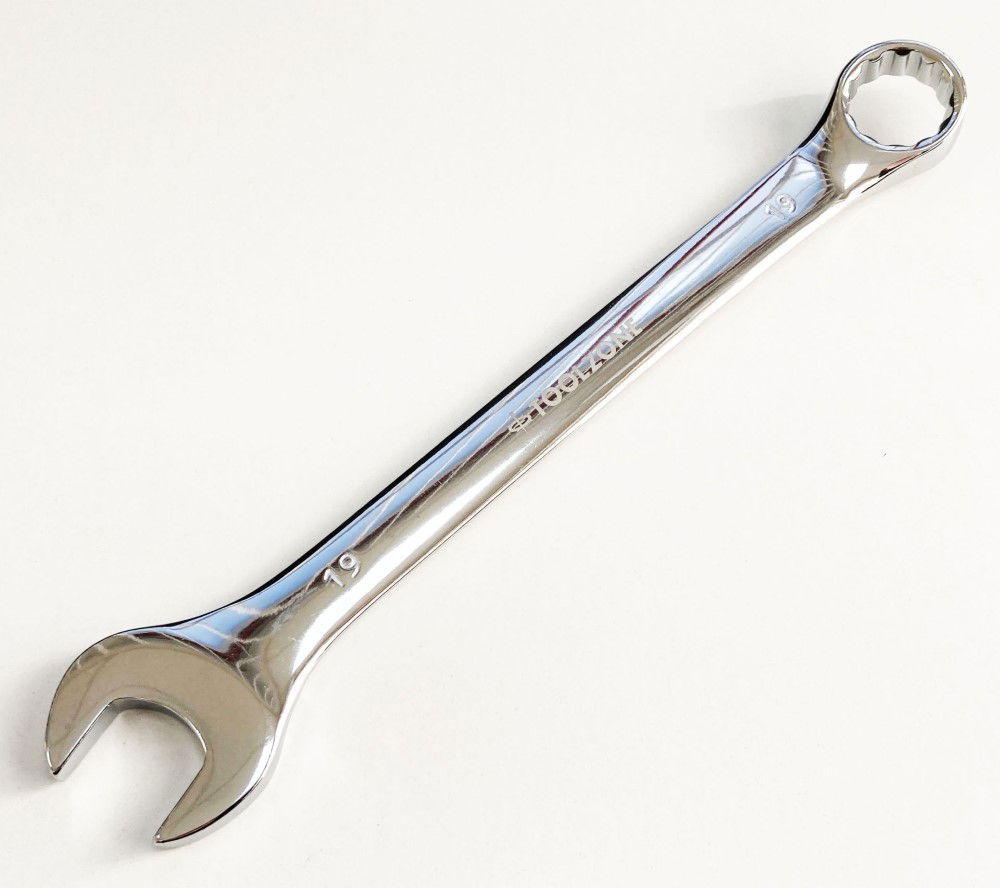 COMBINATION SPANNER 19mm POLISHED CHROME VANADIUM - TOOLZONE KDPSP116 thumbnail 4