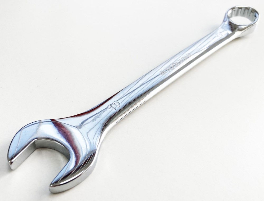 COMBINATION SPANNER 19mm POLISHED CHROME VANADIUM - TOOLZONE KDPSP116 thumbnail 6