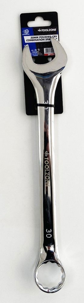 COMBINATION SPANNER 30mm POLISHED CHROME VANADIUM - TOOLZONE KDPSP119 thumbnail 2
