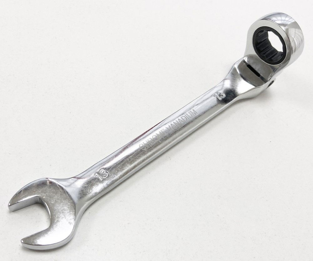 FLEXI RATCHET COMBINATION SPANNER 13mm 72 TEETH MIRROR POLISHED - TOOLZONE KDPSP137 thumbnail 5