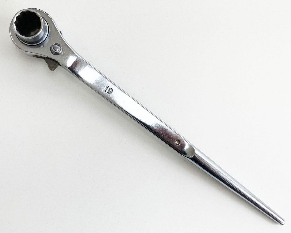 RATCHET PODGER WRENCH 19/21mm CHROME VANADIUM STEEL - TOOLZONE KDPSP139 thumbnail 3