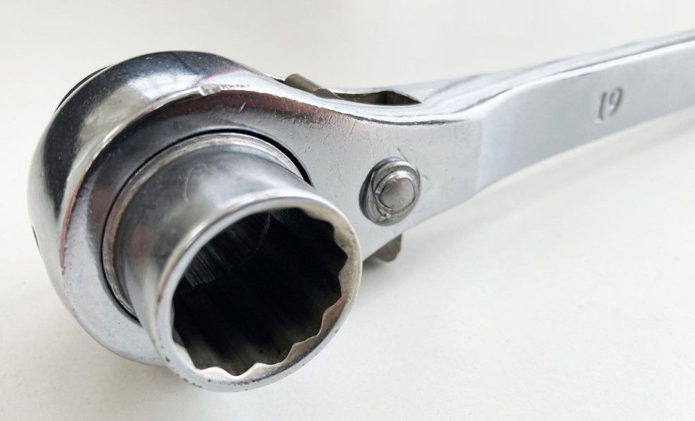 RATCHET PODGER WRENCH 19/21mm CHROME VANADIUM STEEL - TOOLZONE KDPSP139 thumbnail 6