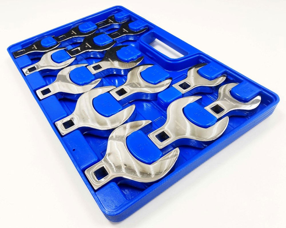 CROWS FOOT WRENCH SET 14pc JUMBO METRIC 1/2 DR FULLY POLISHED - TOOLZONE KDPSP140 thumbnail 4