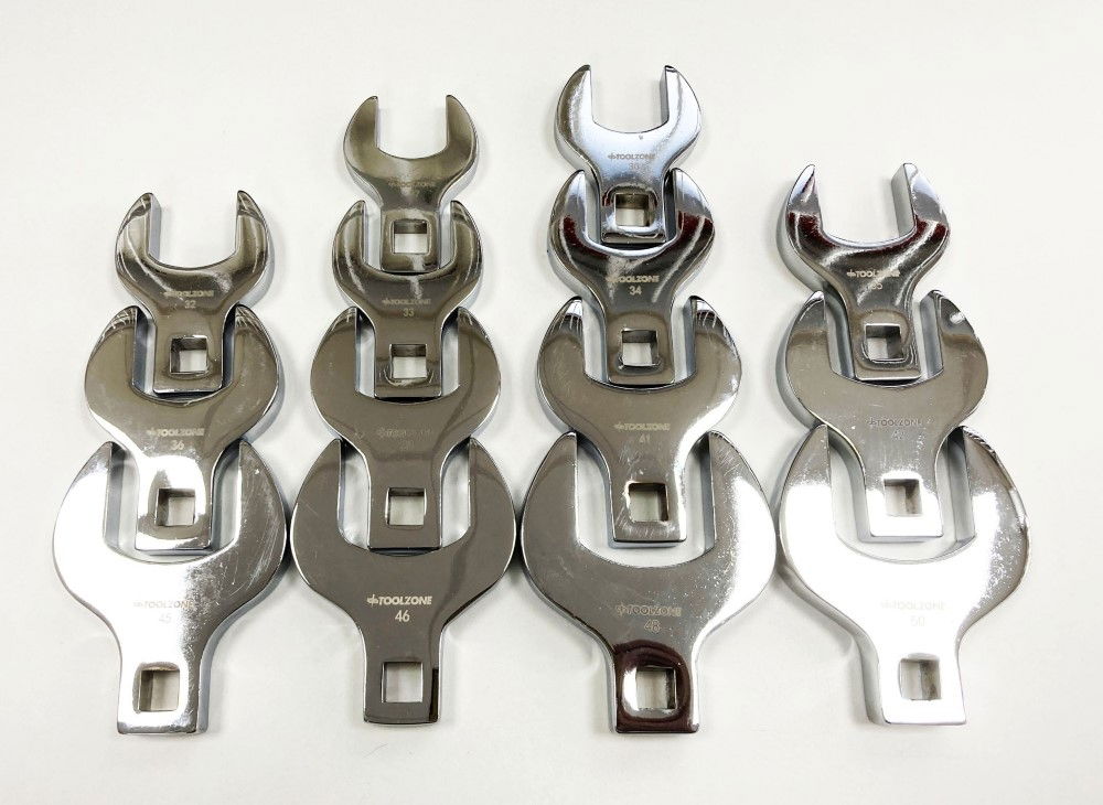 CROWS FOOT WRENCH SET 14pc JUMBO METRIC 1/2 DR FULLY POLISHED - TOOLZONE KDPSP140 thumbnail 5