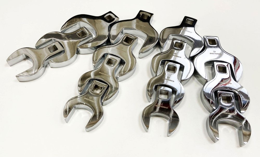 CROWS FOOT WRENCH SET 14pc JUMBO METRIC 1/2 DR FULLY POLISHED - TOOLZONE KDPSP140 thumbnail 7