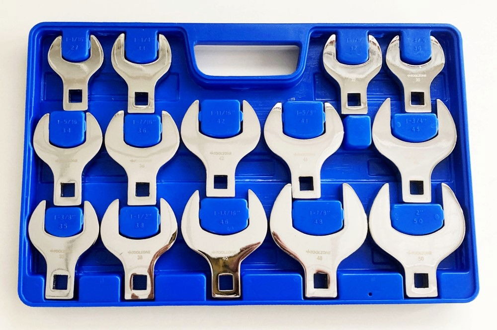 CROWS FOOT WRENCH SET 14pc JUMBO METRIC 1/2 DR FULLY POLISHED - TOOLZONE KDPSP140 thumbnail 10