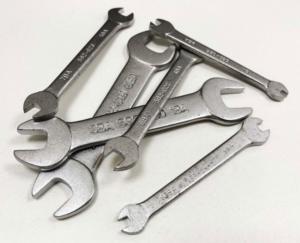 OPEN ENDED MIDGET SPANNER SET 6pc BA DOUBLE ENDED SATIN FINISH - TOOLZONE KDPSP146 thumbnail 5