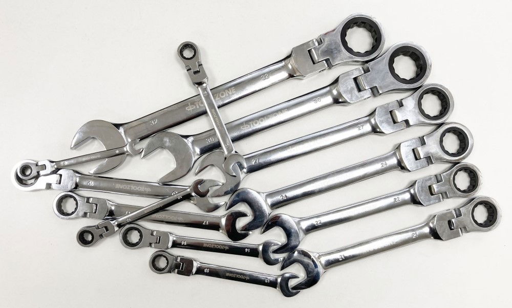 FLEXI RATCHET WRENCH SET 13pc 8-32mm 72 TEETH CHROME VANADIUM - TOOLZONE KDPSP147 thumbnail 4
