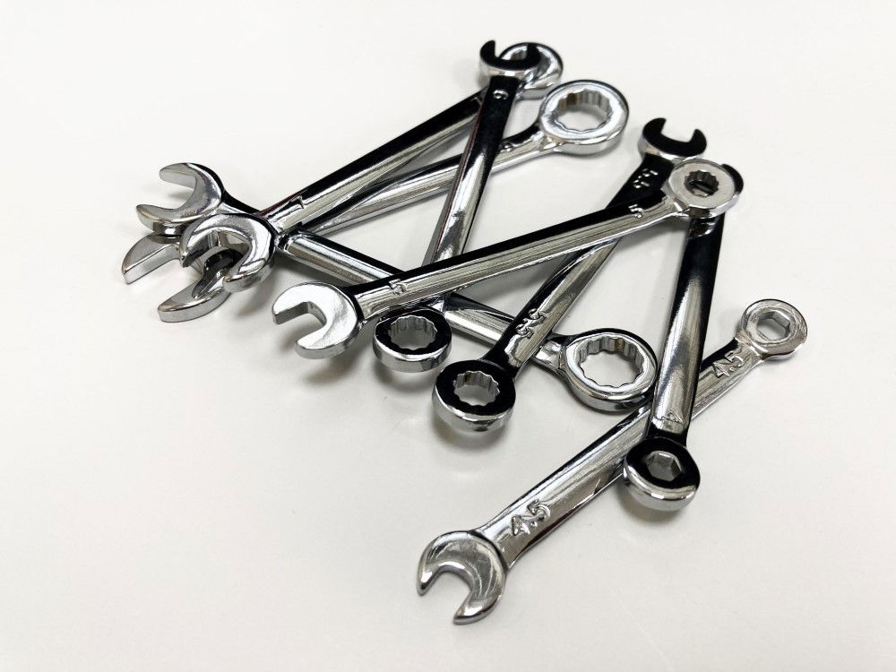 COMBINATION SPANNER SET 8pc MINI 4-9mm CARBON STEEL CHROME PLATED - TOOLZONE KDPSP157 thumbnail 5