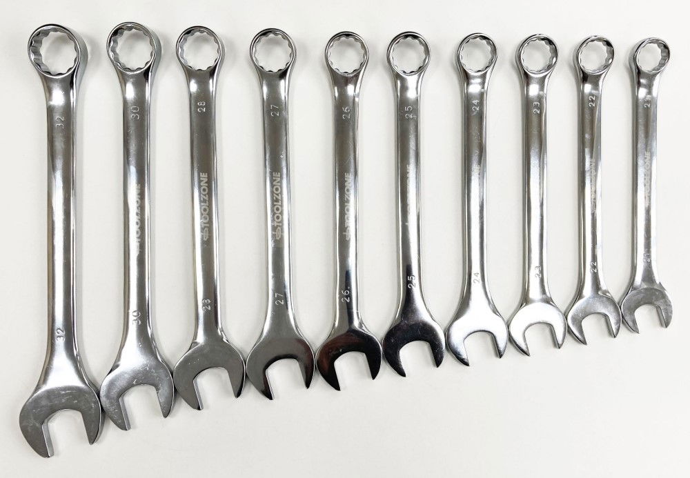 COMBINATION SPANNER SET 25pc 6-32mm CHROME VANADIUM IN TRAY - TOOLZONE KDPSP158 thumbnail 7