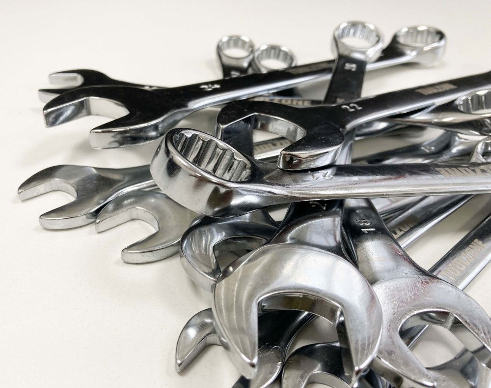 COMBINATION SPANNER SET 18pc 6-32mm CHROME VANADIUM IN TRAY - TOOLZONE KDPSP159 thumbnail 5