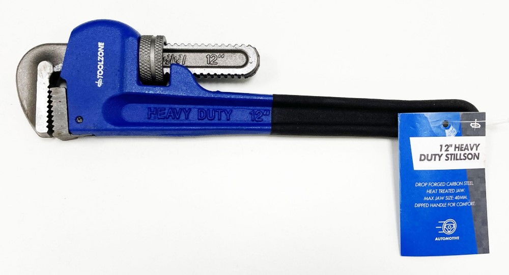 STILLSON WRENCH 12 HEAVY DUTY DROP FORGED CARBON STEEL - TOOLZONE KDPSP169 thumbnail 2