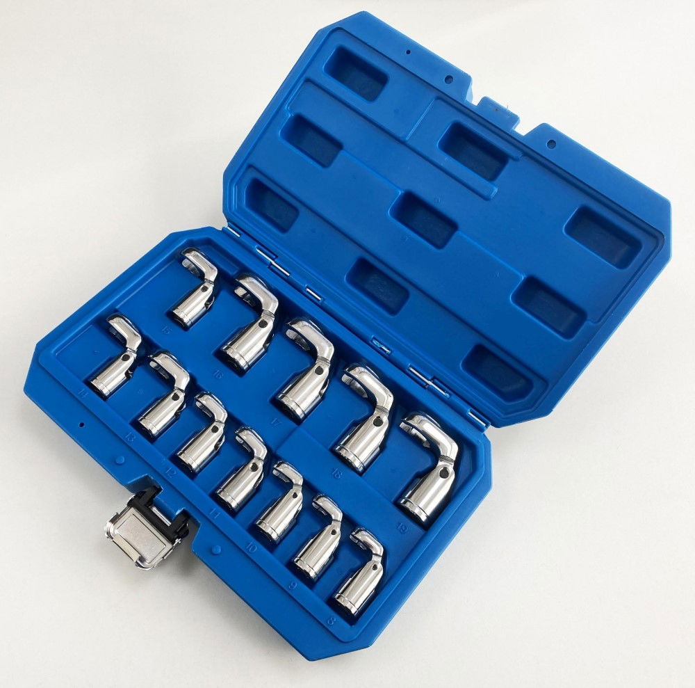 FLEX CROWFOOT SPANNER SET 12pc 3/8 DRIVE 8-19mm CHROME VANADIUM - TOOLZONE KDPSP170 thumbnail 11