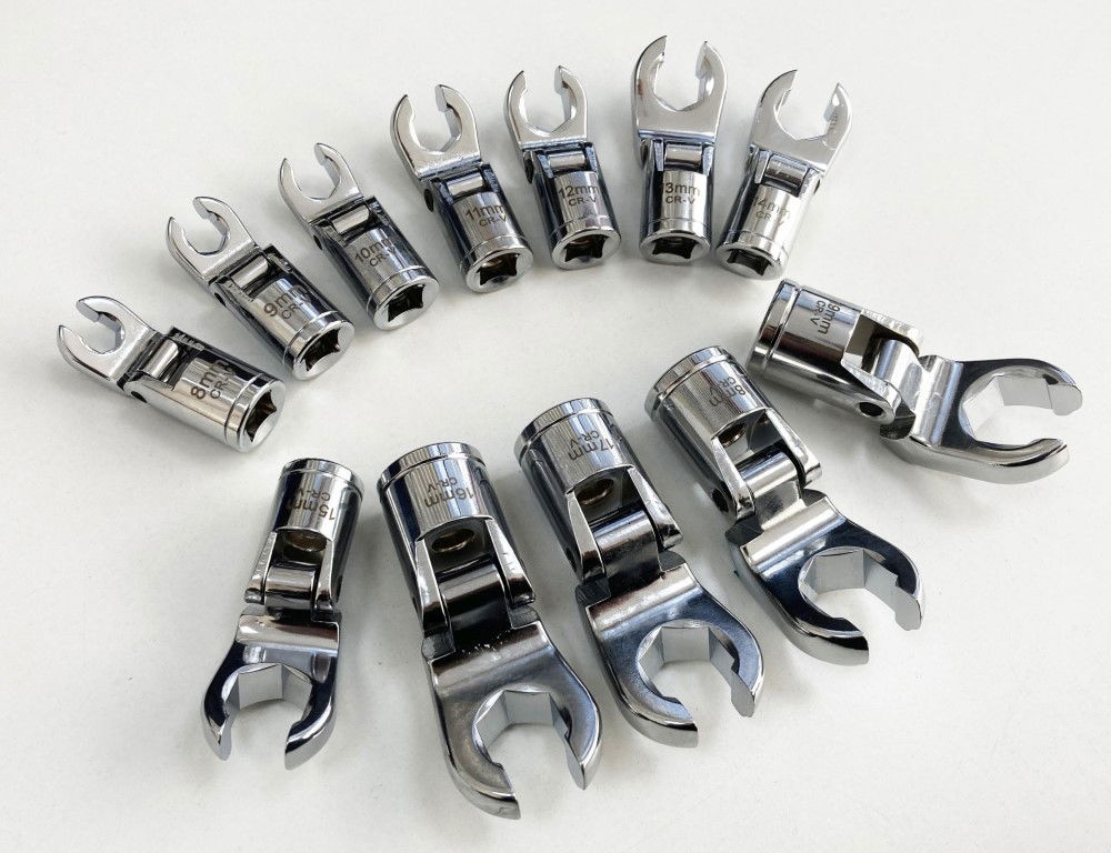 FLEX CROWFOOT SPANNER SET 12pc 3/8 DRIVE 8-19mm CHROME VANADIUM - TOOLZONE KDPSP170 thumbnail 6