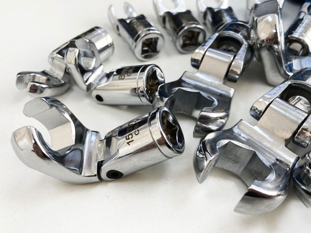FLEX CROWFOOT SPANNER SET 12pc 3/8 DRIVE 8-19mm CHROME VANADIUM - TOOLZONE KDPSP170 thumbnail 7