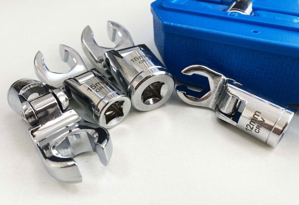 FLEX CROWFOOT SPANNER SET 12pc 3/8 DRIVE 8-19mm CHROME VANADIUM - TOOLZONE KDPSP170 thumbnail 8