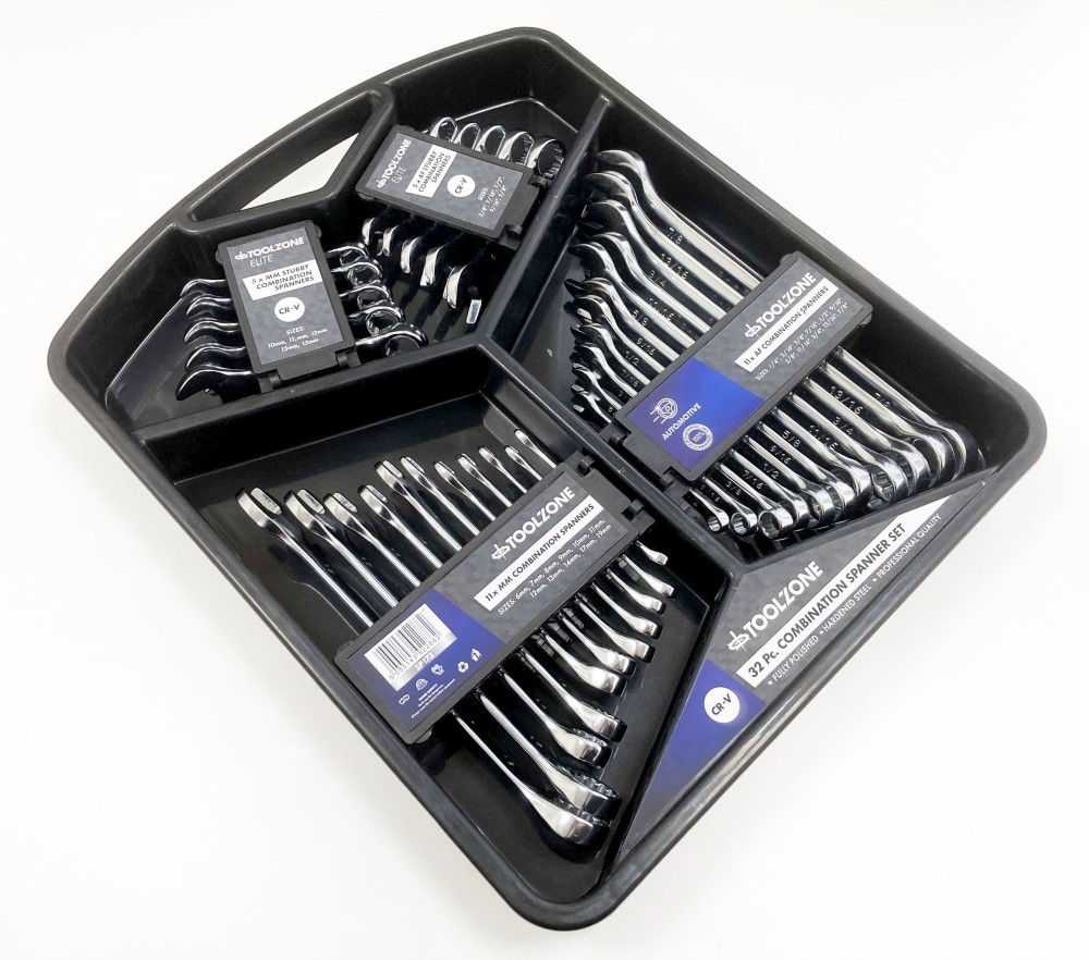 SPANNER SET 32pc METRIC/AF STUBBY AND COMBINATION CHROME VANADIUM - TOOLZONE KDPSP173 thumbnail 3