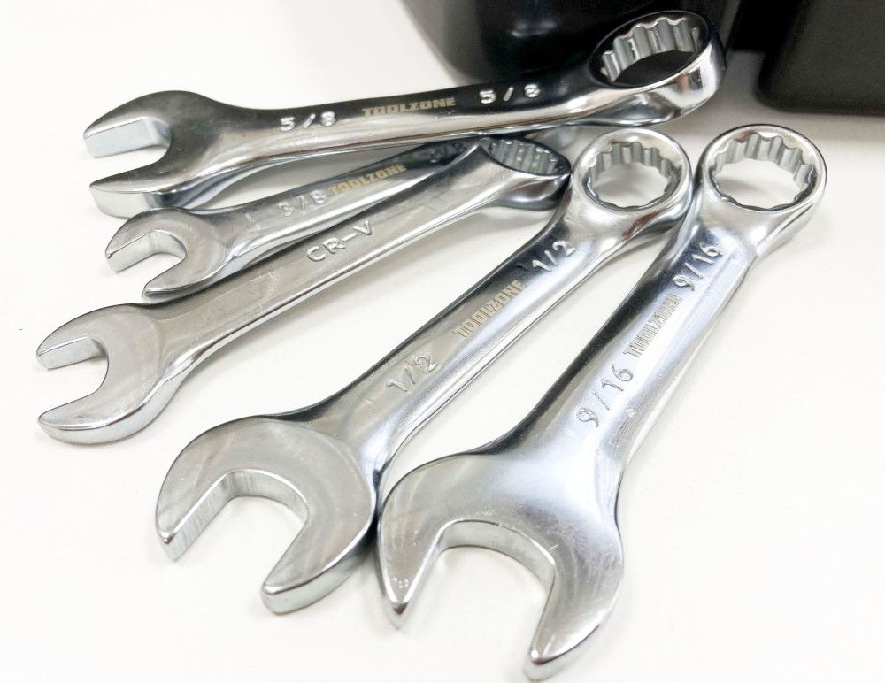 SPANNER SET 32pc METRIC/AF STUBBY AND COMBINATION CHROME VANADIUM - TOOLZONE KDPSP173 thumbnail 6